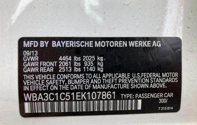 Photo 9 VIN: WBA3C1C51EK107861 - BMW 328 I SULE 