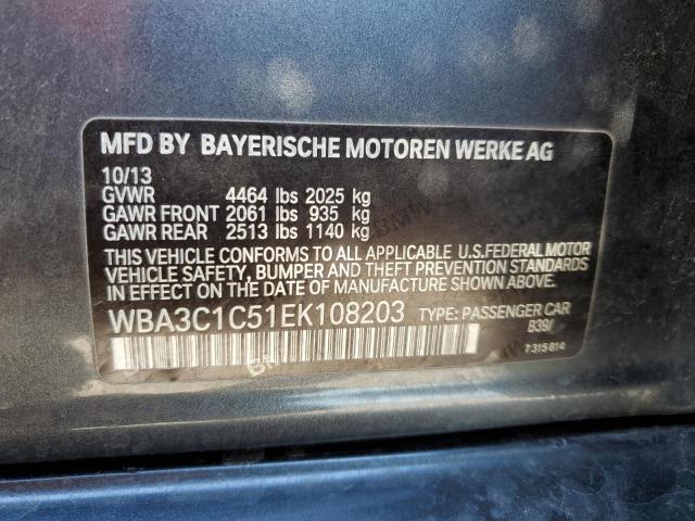 Photo 11 VIN: WBA3C1C51EK108203 - BMW 3 SERIES 