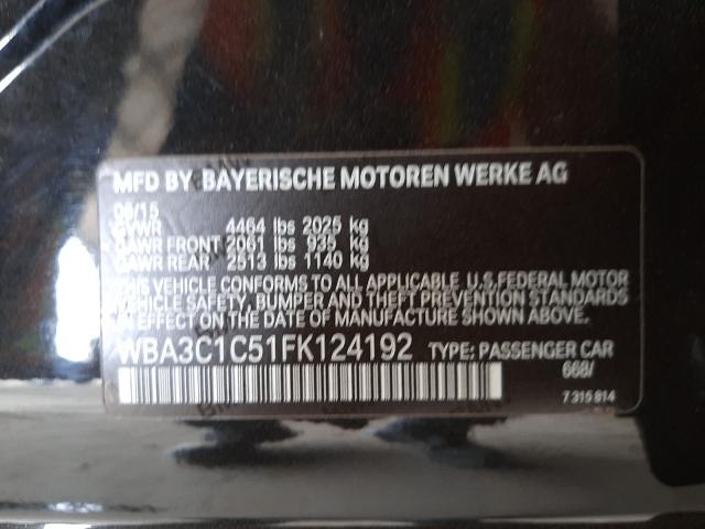 Photo 9 VIN: WBA3C1C51FK124192 - BMW 3 SERIES 