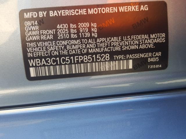 Photo 9 VIN: WBA3C1C51FP851528 - BMW 328 I SULE 