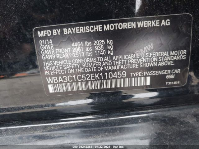 Photo 8 VIN: WBA3C1C52EK110459 - BMW 328I 