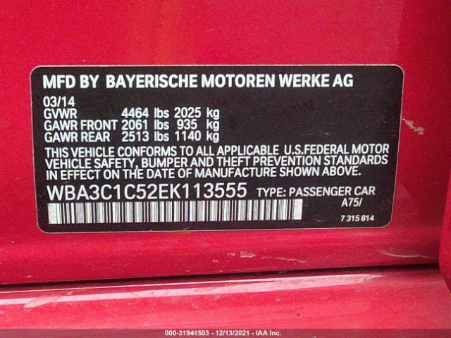 Photo 8 VIN: WBA3C1C52EK113555 - BMW 328I 