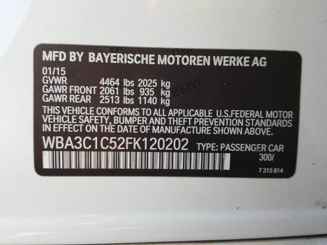 Photo 9 VIN: WBA3C1C52FK120202 - BMW 328 I SULE 