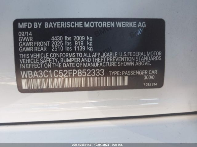 Photo 8 VIN: WBA3C1C52FP852333 - BMW 328I 