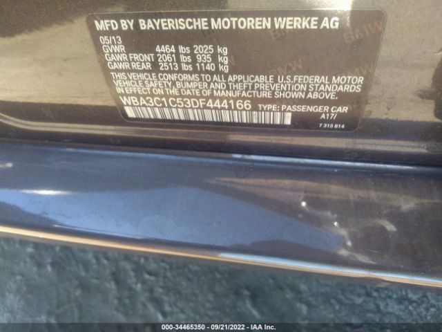 Photo 8 VIN: WBA3C1C53DF444166 - BMW 3 SERIES 