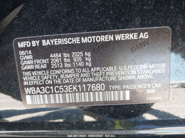 Photo 8 VIN: WBA3C1C53EK117680 - BMW 328I 