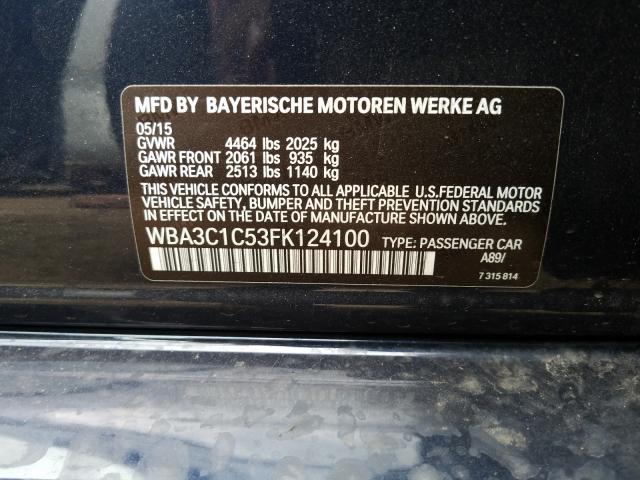 Photo 9 VIN: WBA3C1C53FK124100 - BMW 328 I SULE 