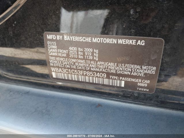 Photo 8 VIN: WBA3C1C53FP853409 - BMW 328I 