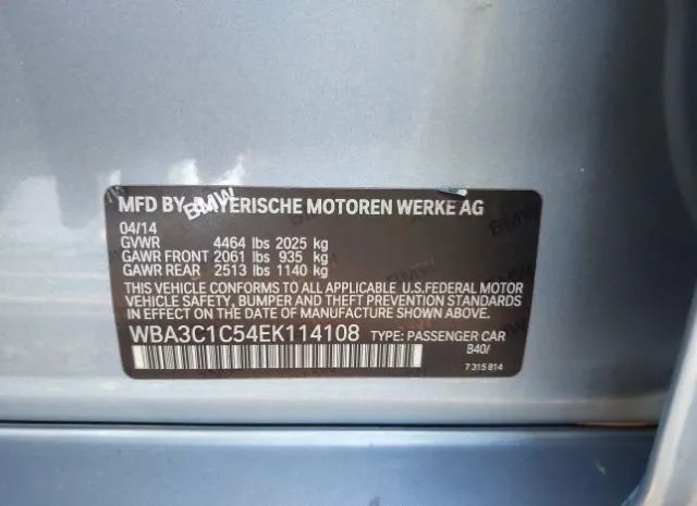 Photo 8 VIN: WBA3C1C54EK114108 - BMW 3ER 