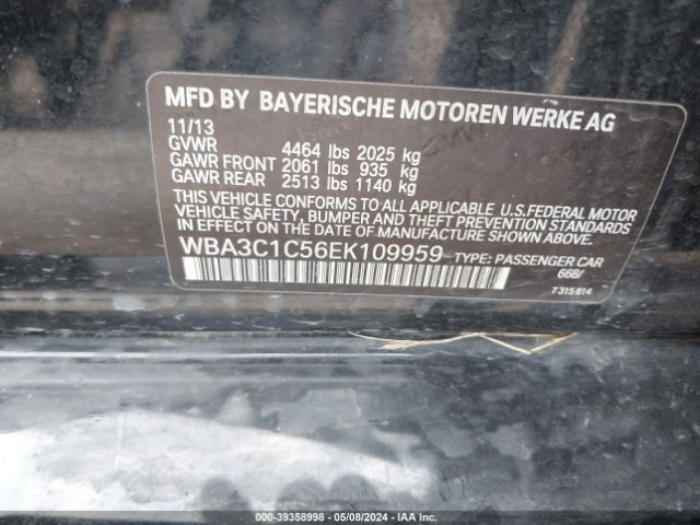 Photo 8 VIN: WBA3C1C56EK109959 - BMW 328I 