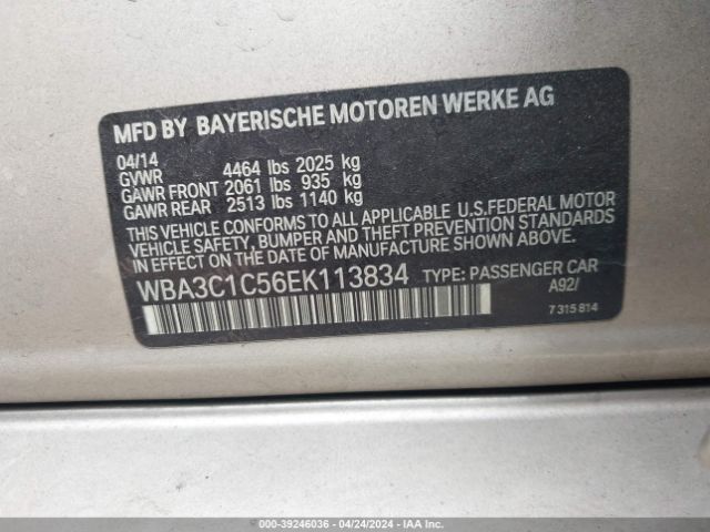 Photo 8 VIN: WBA3C1C56EK113834 - BMW 328 