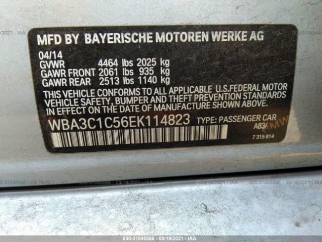 Photo 8 VIN: WBA3C1C56EK114823 - BMW 3 