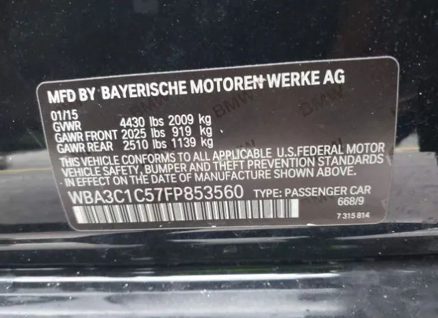 Photo 8 VIN: WBA3C1C57FP853560 - BMW 3 SERIES 