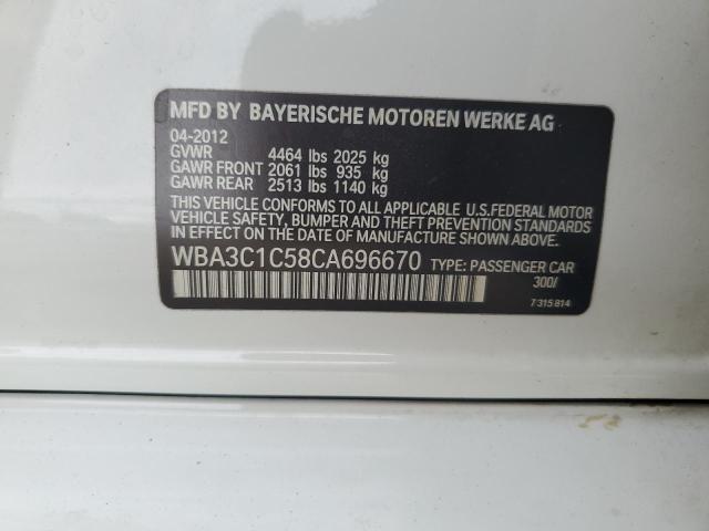 Photo 12 VIN: WBA3C1C58CA696670 - BMW 3 SERIES 