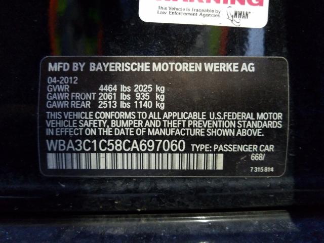 Photo 9 VIN: WBA3C1C58CA697060 - BMW 328 I SULE 