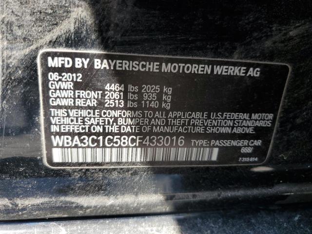 Photo 11 VIN: WBA3C1C58CF433016 - BMW 328 I SULE 