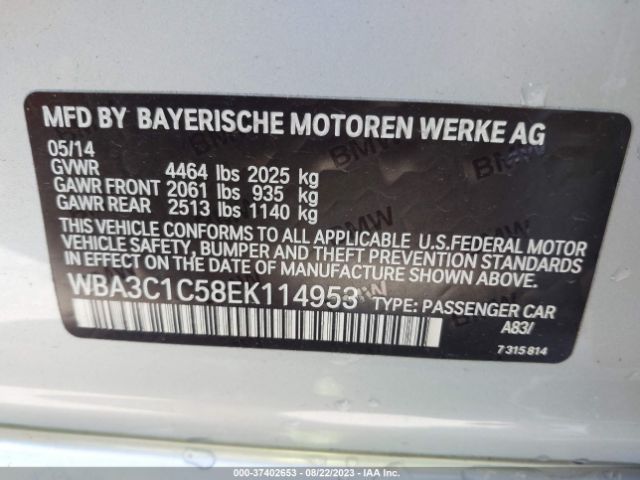 Photo 8 VIN: WBA3C1C58EK114953 - BMW 328I 