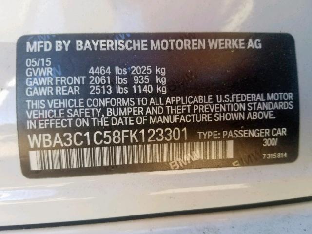 Photo 9 VIN: WBA3C1C58FK123301 - BMW 328 I SULE 