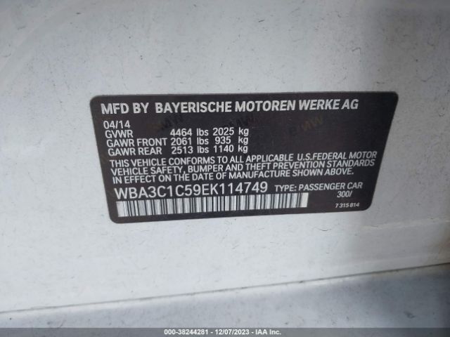 Photo 8 VIN: WBA3C1C59EK114749 - BMW 328I 