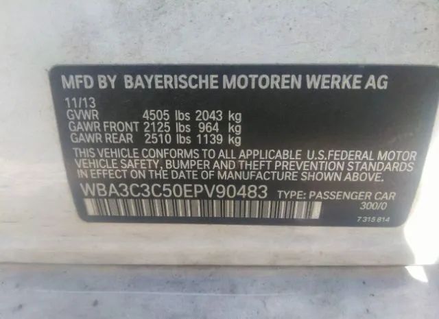 Photo 8 VIN: WBA3C3C50EPV90483 - BMW 3 SERIES 