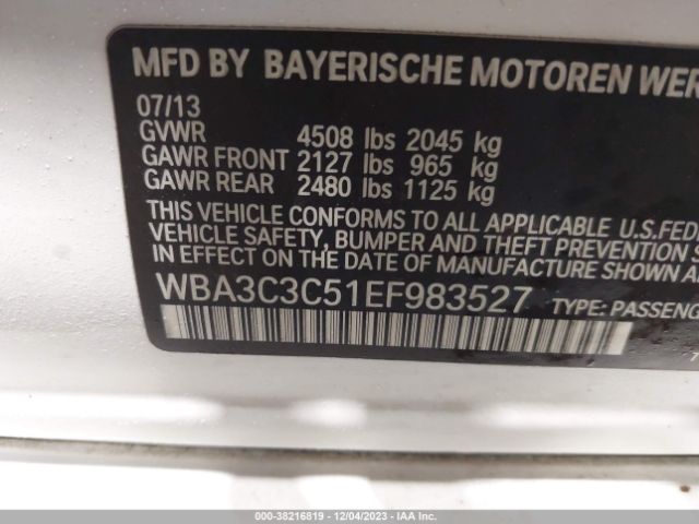 Photo 8 VIN: WBA3C3C51EF983527 - BMW 320I 