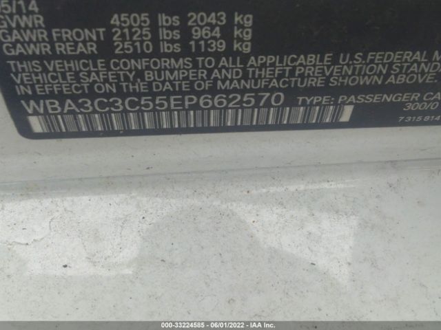 Photo 8 VIN: WBA3C3C55EP662570 - BMW 3 SERIES 