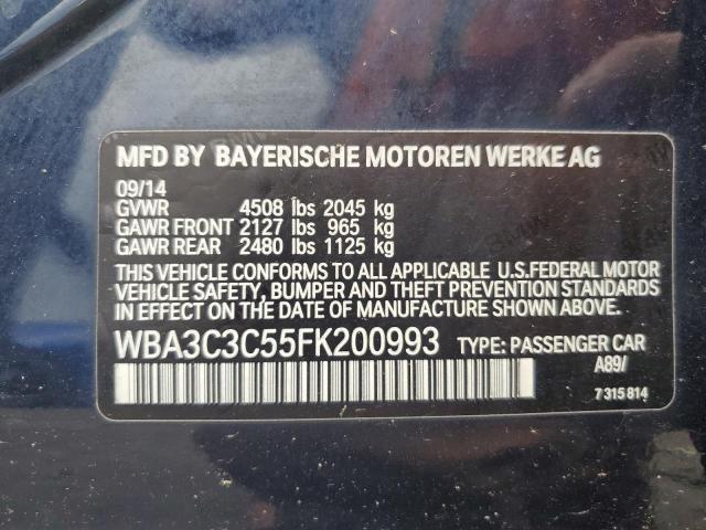 Photo 11 VIN: WBA3C3C55FK200993 - BMW 3 SERIES 