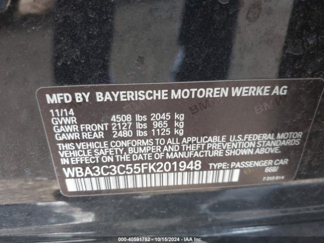 Photo 8 VIN: WBA3C3C55FK201948 - BMW 320I 