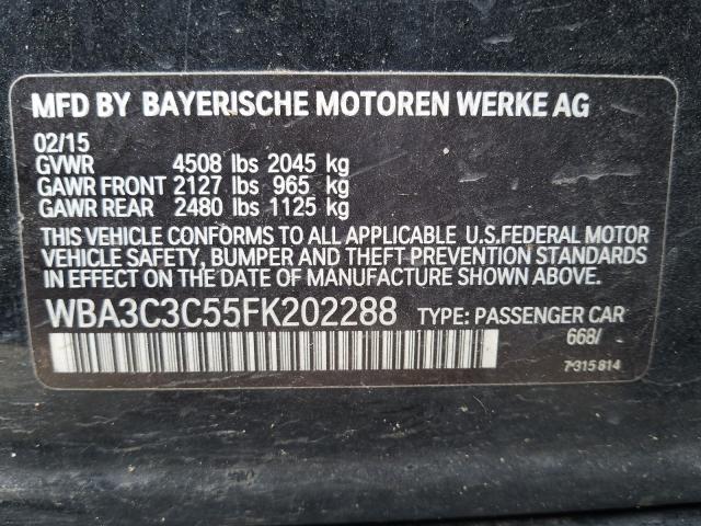 Photo 9 VIN: WBA3C3C55FK202288 - BMW 320 I XDRI 