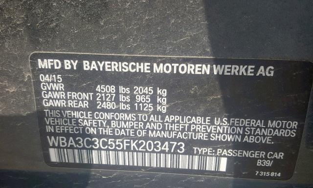 Photo 9 VIN: WBA3C3C55FK203473 - BMW 3 SERIES 