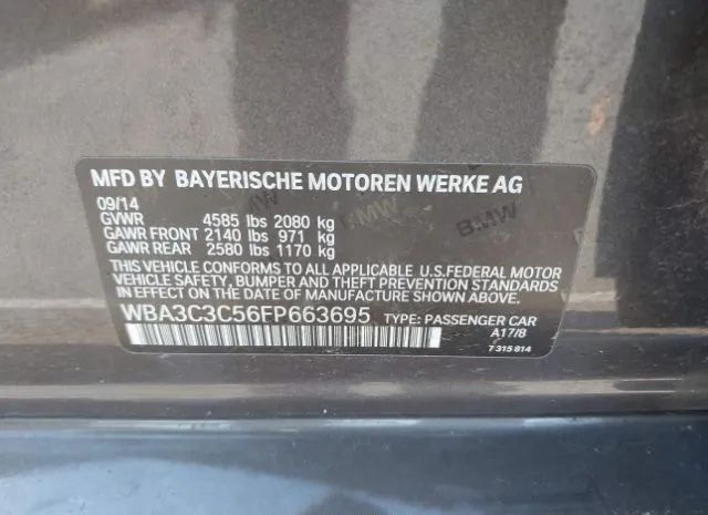 Photo 8 VIN: WBA3C3C56FP663695 - BMW 3 SERIES 