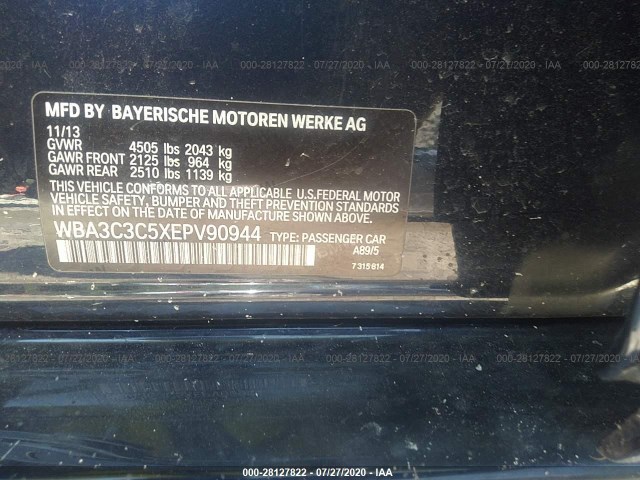 Photo 8 VIN: WBA3C3C5XEPV90944 - BMW 320 