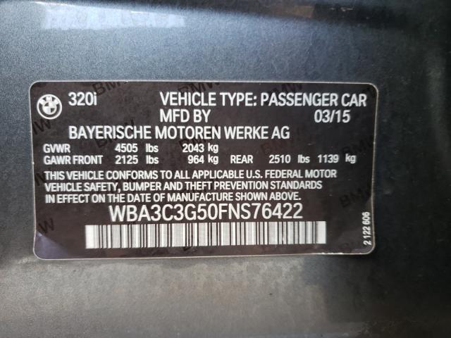 Photo 9 VIN: WBA3C3G50FNS76422 - BMW 320 I XDRI 