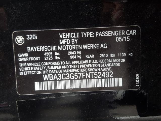 Photo 9 VIN: WBA3C3G57FNT52492 - BMW 320 I XDRI 