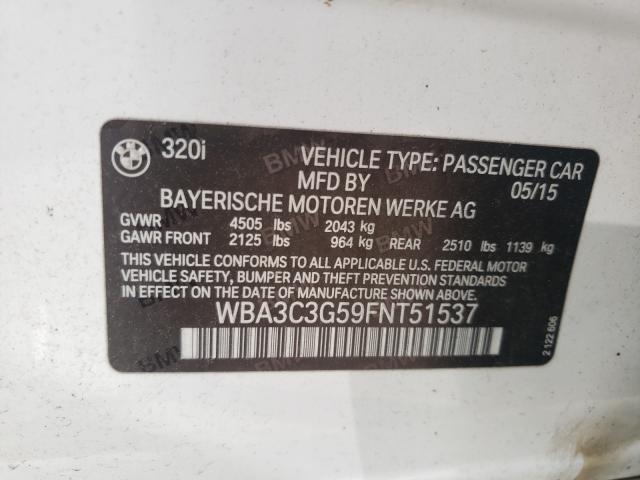 Photo 9 VIN: WBA3C3G59FNT51537 - BMW 320 I XDRI 