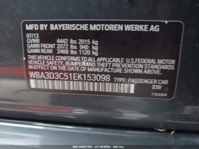 Photo 8 VIN: WBA3D3C51EK153098 - BMW 328D 