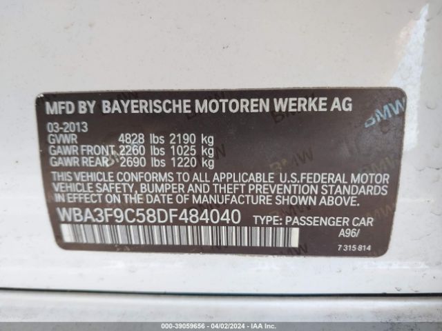 Photo 8 VIN: WBA3F9C58DF484040 - BMW ACTIVEHYBRID 3 