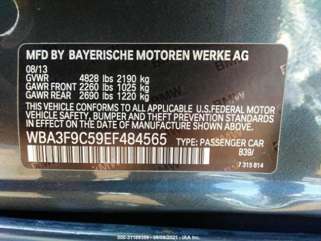 Photo 8 VIN: WBA3F9C59EF484565 - BMW 3 