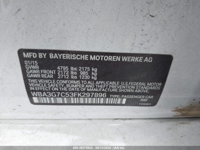 Photo 8 VIN: WBA3G7C53FK297896 - BMW 328I 