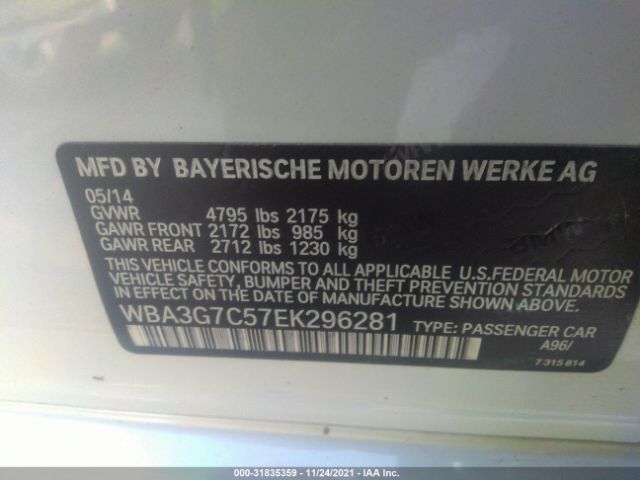 Photo 8 VIN: WBA3G7C57EK296281 - BMW 3 