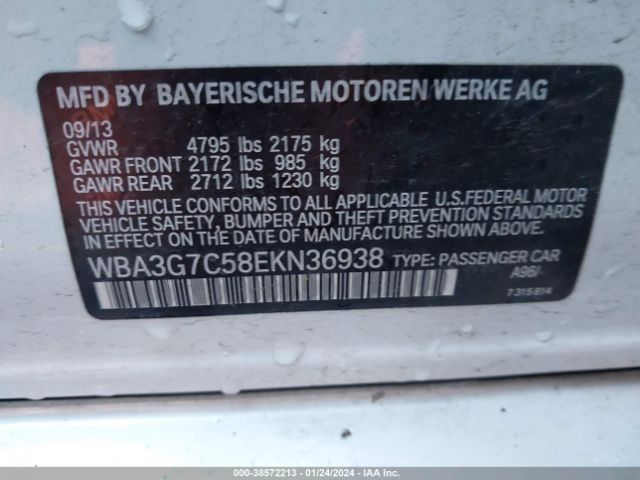 Photo 8 VIN: WBA3G7C58EKN36938 - BMW 328I 