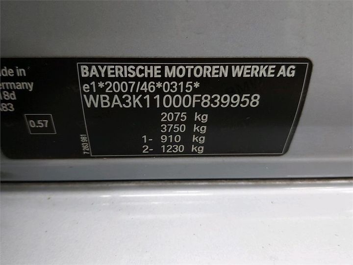 Photo 6 VIN: WBA3K11000F839958 - BMW 3 TOURING 