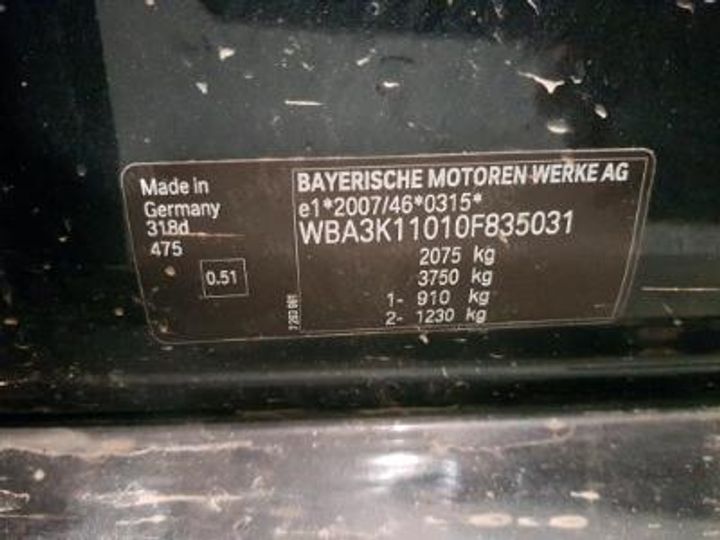 Photo 12 VIN: WBA3K11010F835031 - BMW 3 TOURING DIESEL - 2012 