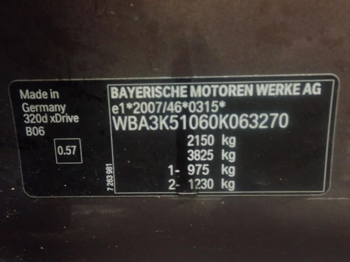 Photo 8 VIN: WBA3K51060K063270 - BMW SERIE 3 TOURING 