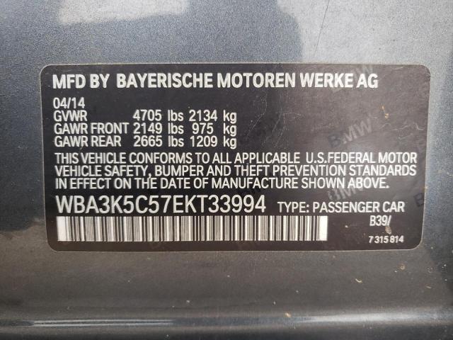 Photo 11 VIN: WBA3K5C57EKT33994 - BMW 3 SERIES 