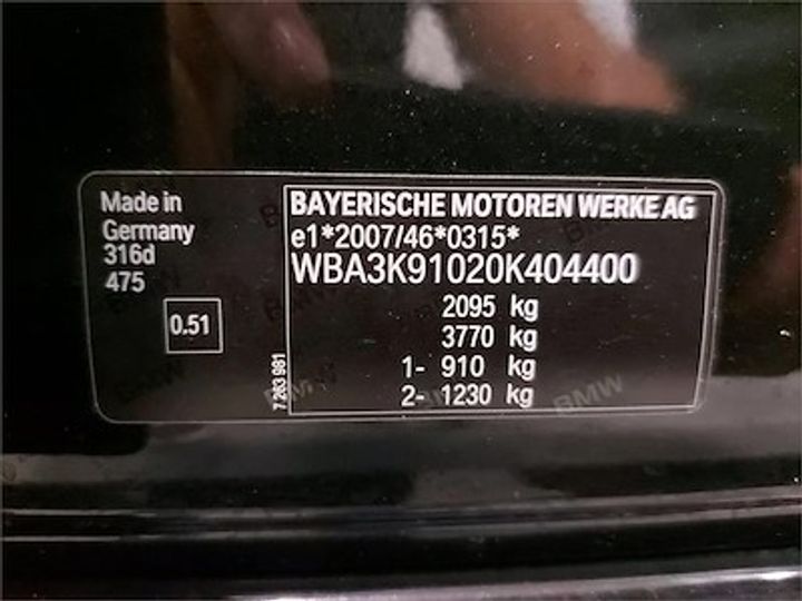 Photo 12 VIN: WBA3K91020K404400 - BMW 316 