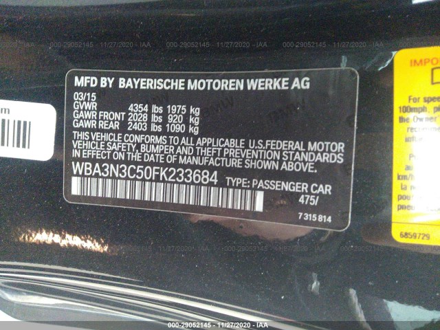 Photo 8 VIN: WBA3N3C50FK233684 - BMW 4 