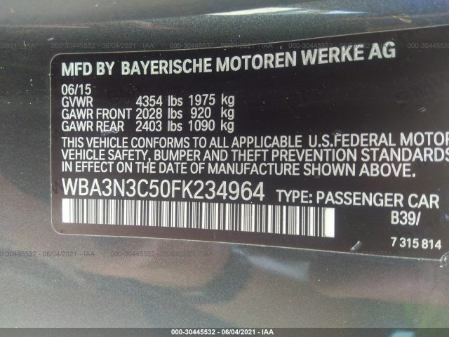 Photo 8 VIN: WBA3N3C50FK234964 - BMW 4 