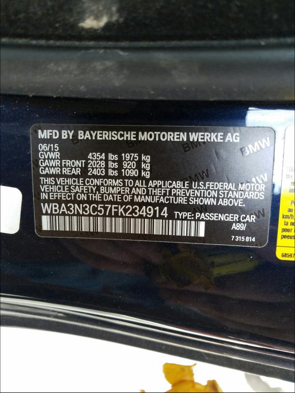 Photo 9 VIN: WBA3N3C57FK234914 - BMW 428 I 