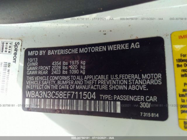 Photo 8 VIN: WBA3N3C58EF711504 - BMW 4 